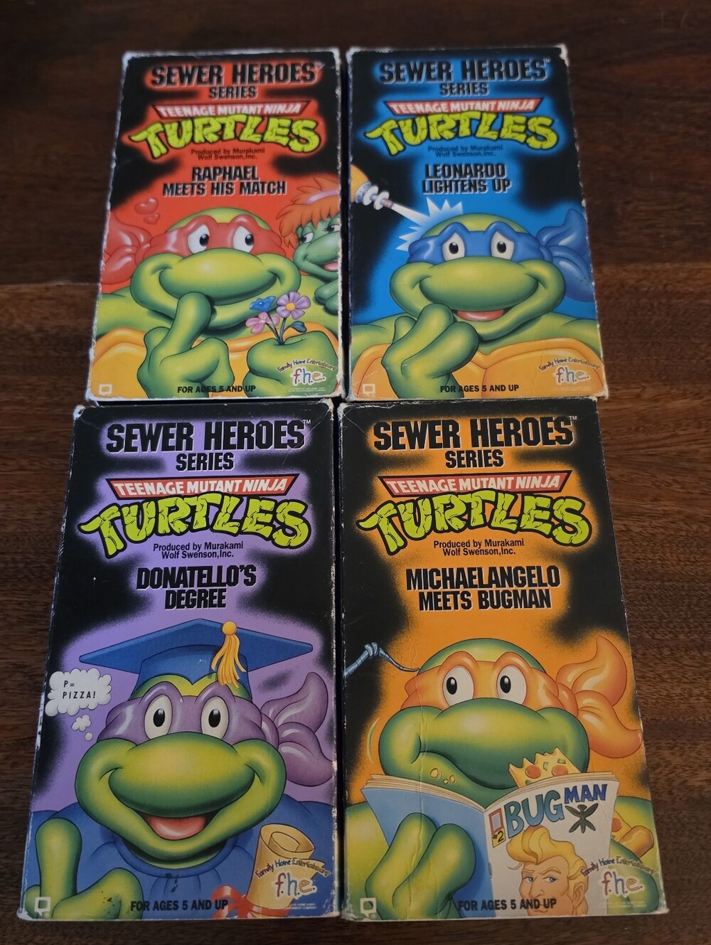 Teenage Mutant Ninja Turtles TMNT Sewer Heroes Series VHS Complete Set Vintage